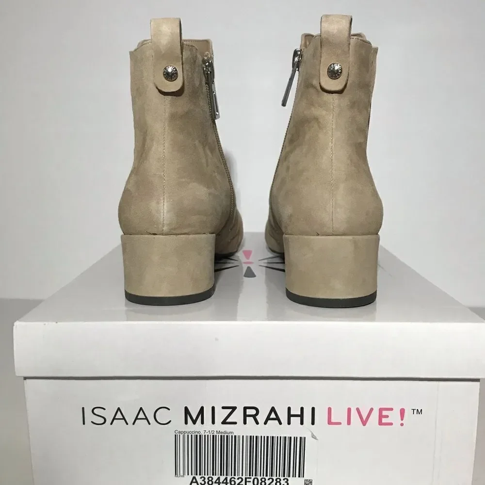Isaac Mizrahi Live! Quilted Suede Ankle Boot